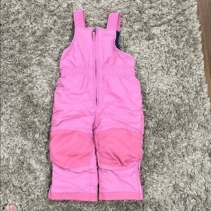 L.L. Bean 2T Pink insulated Ski Snow Buster overalls pants. Full zip